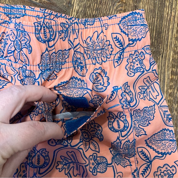 Men’s M Swim Trunks Beach Bros NWT 4 Way Stretch Leafy Floral Tangerine - Picture 11 of 14